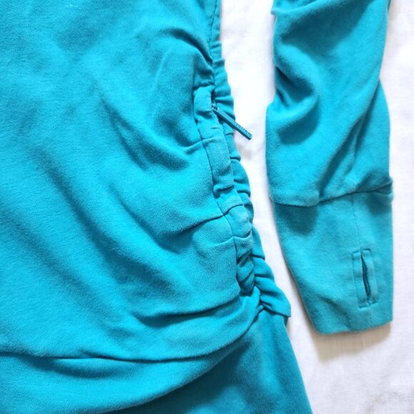 Bench Sweater Jacket Women's Large Zip Mock Neck Blue Zipper Close Pocke… - Picture 5 of 13